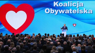 Premier Donald Tusk przemawia na&nbsp;konwencji krajowej Platformy Obywatelskiej
