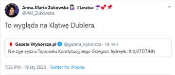 Anna-Maria Żukowska na&nbsp;Twitterze