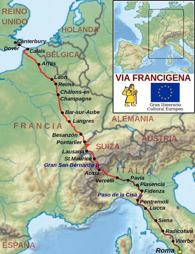 Via Francigena - trasa pielgrzymkowa