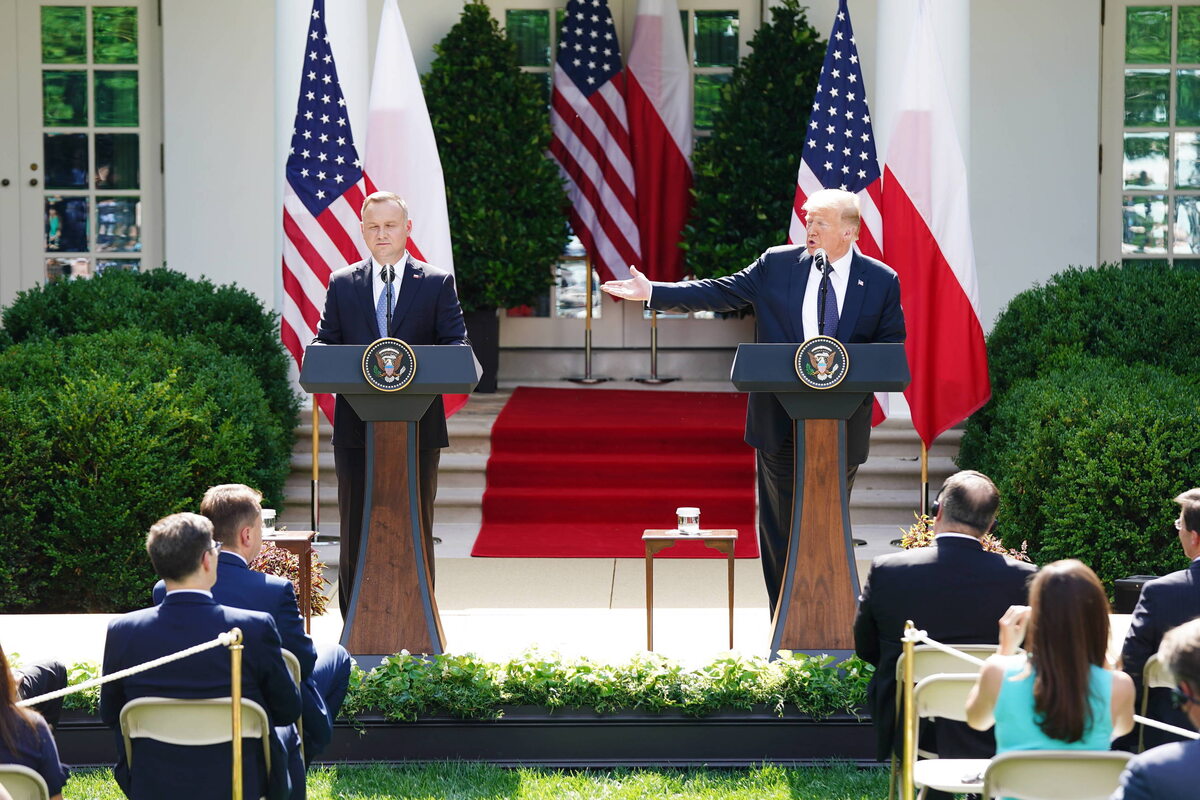 Prezydent USA Donald Trump i prezydent Andrzej Duda 