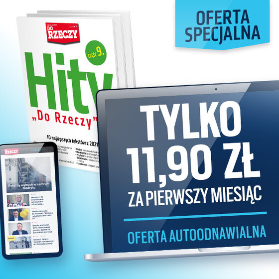 Autoodnawialna miesięczna subskrypcja Do Rzeczy + Historia Do Rzeczy 11,90 zł za pierwszy miesiąc WYDANIA TYGODNIKA, MIESIĘCZNIKA, DODATKOWE ARTYKUŁY i PROGRAMY. Subskrypcję można anulować w dowolnym momencie
