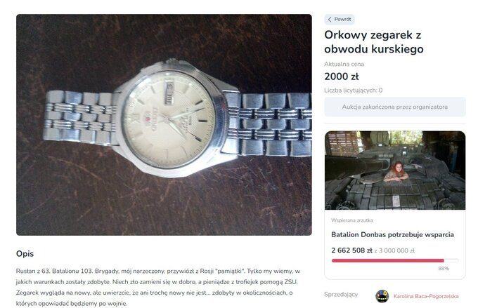 Orkowy zegarek z obwodu kurskiego