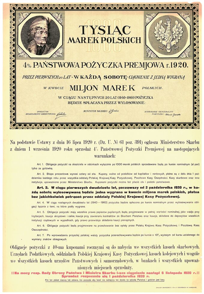 Rynek obligacji w Polsce na dobre  rozwinął się po odzyskaniu niepodległości w roku 1918