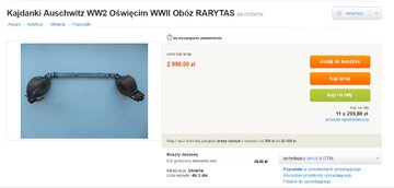 Kajdanki z&nbsp;Auschwitz na&nbsp;Allegro