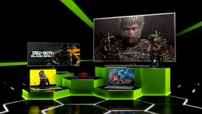 Na liście obsługiwanego sprzętu GeForce NOW są urządzenia mobilne, tablety, podręczne konsole do&nbsp;gier, urządzenia do&nbsp;strumieniowania, telewizory smart oraz&nbsp;gogle