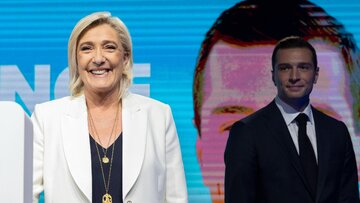 Marine Le&nbsp;Pen i&nbsp; Jordan Bardella
