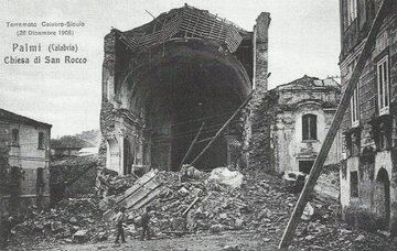 Zniszczony po&nbsp;trzęsieniu ziemi w&nbsp;1908 roku kości&oacute;ł w&nbsp;Calabrii