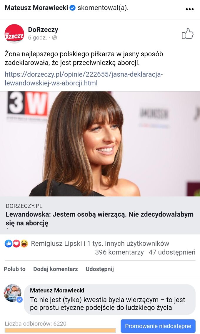 Komentarz premiera Morawieckiego