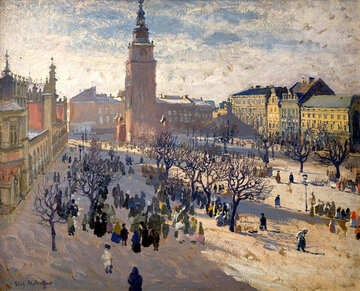 J&oacute;zef Mehoffer &bdquo;Rynek krakowski&rdquo;