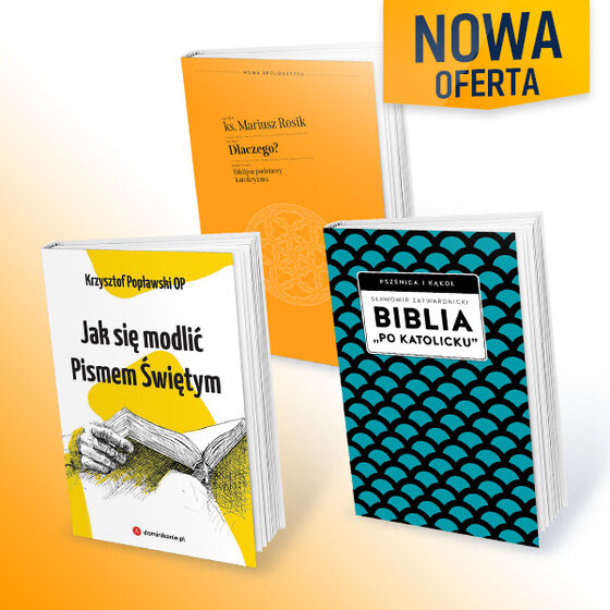 „Biblia - fundament wiary" – Roczny pakiet subskrypcji tygodnika Do Rzeczy + Historia Do Rzeczy „Biblia „po katolicku”, czyli dlaczego nie sola Scriptura?”, „Dlaczego? Biblijne podstawy katolicyzmu”, „Jak się modlić Pismem Świętym”.
