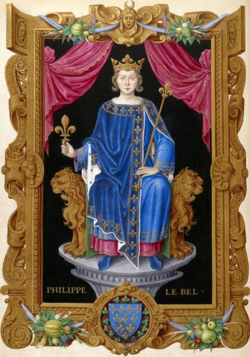 Filip IV Piękny kr&oacute;l Francji, wizerunek z&nbsp;połowy XVI wieku