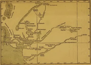 Kamerun. Mapa z&nbsp;1884 roku