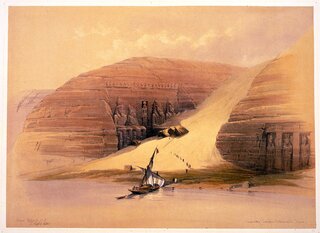 Abu Simbel, widok z&nbsp;1840 roku
