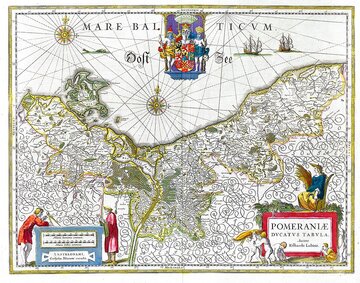 Mapa Pomorza z&nbsp;XVII wieku