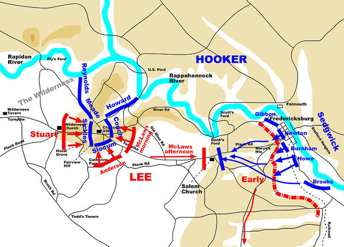 Bitwa pod Chancellorsville – sytuacja 3 maja