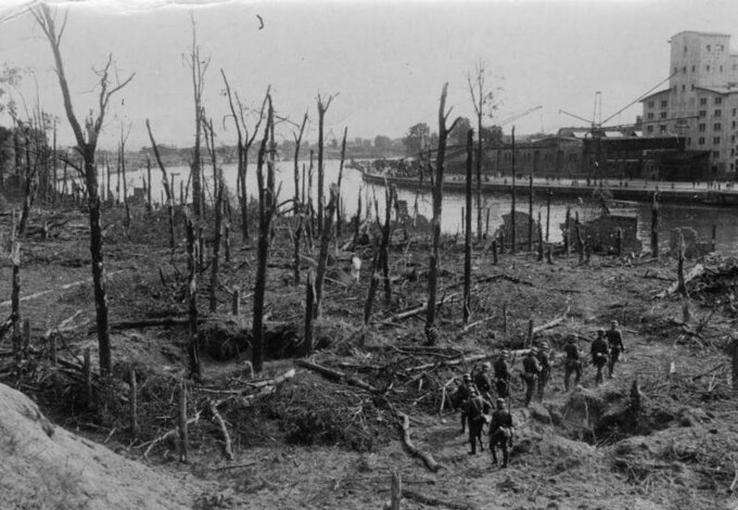 Weterplatte tuż po walkach, 9 września 1939 r.