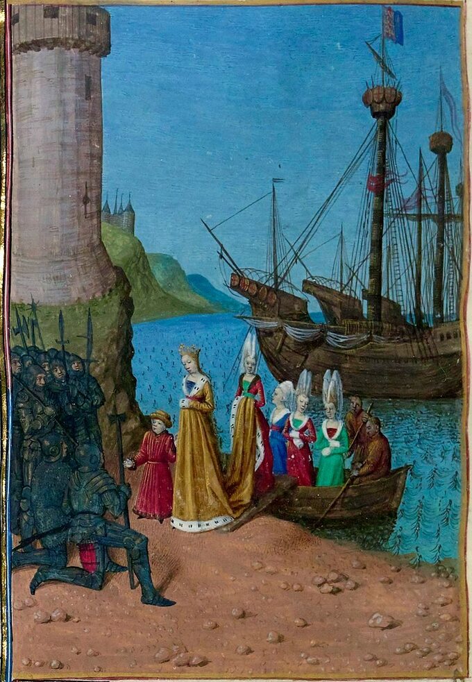 Jean Fouquet, Powrót Izabeli Francuskiej wraz z synem Edwardem III do Anglii