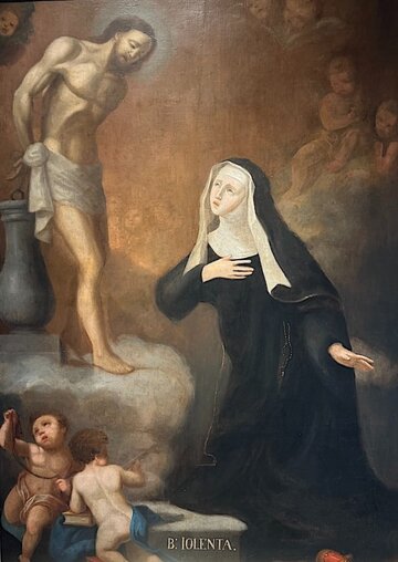 Wizja bł. Jelenty. Klasztor O.O Franciszkan&oacute;w w&nbsp;Gnieźnie, poł XVII w