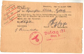 Przepustka Aliny Galewskiej, Ob&oacute;z Dulag