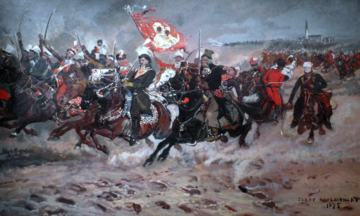 Kazimierz Pułaski pod&nbsp;Częstochową, obraz J&oacute;zefa Chełmońskiego
