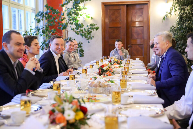 Andrzej Duda i&nbsp;polscy skoczkowie