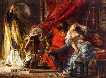 Jan Matejko, &bdquo;Św. Stanisław karcący Bolesława Śmiałego&rdquo;.