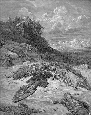 Gustave Dor&eacute; , "Śmierć Fryderyka Barbarossy"