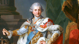 Portret Stanisława Augusta Poniatowskiego w&nbsp;stroju koronacyjnym, fragment obrazu Marcello Bacciarellego z&nbsp;1768&nbsp;r.