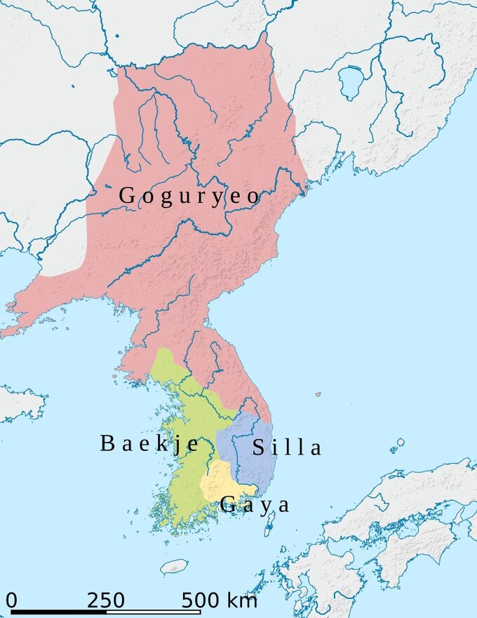 Mapa Trzech Królestw Korei