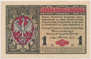 1 marka polska, 1916 rok, awers