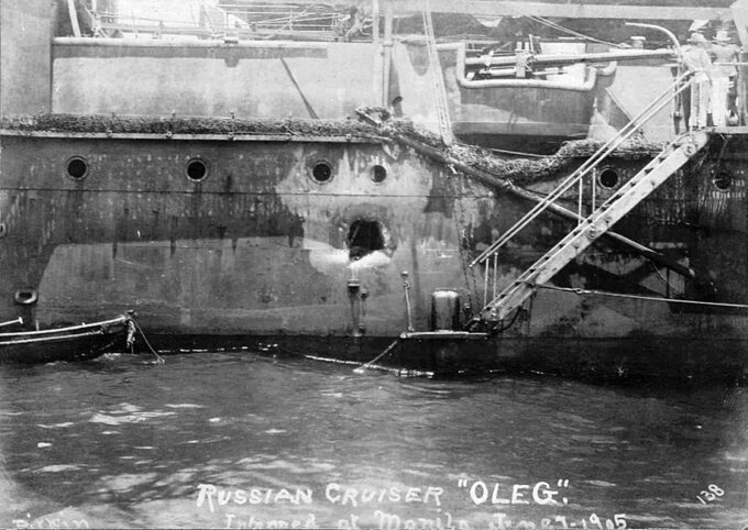 Burta krążownika Oleg po bitwie