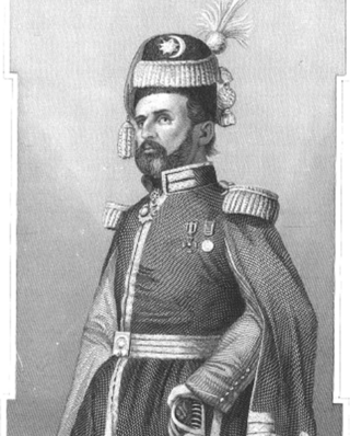 Michał Czajkowski jako Sadyk Pasza na&nbsp;rysunku Antoniego Oleszczyńskiego.