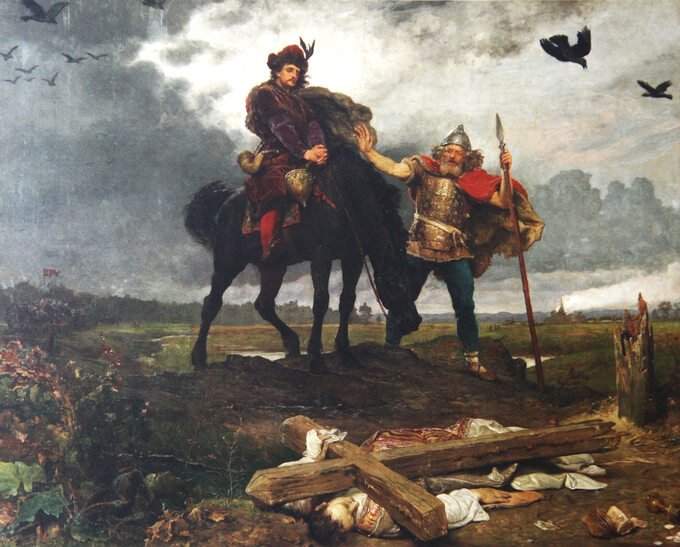 "Kazimierz Odnowiciel wracający do Polski", obraz Wojciecha Gersona z 1893 r.
