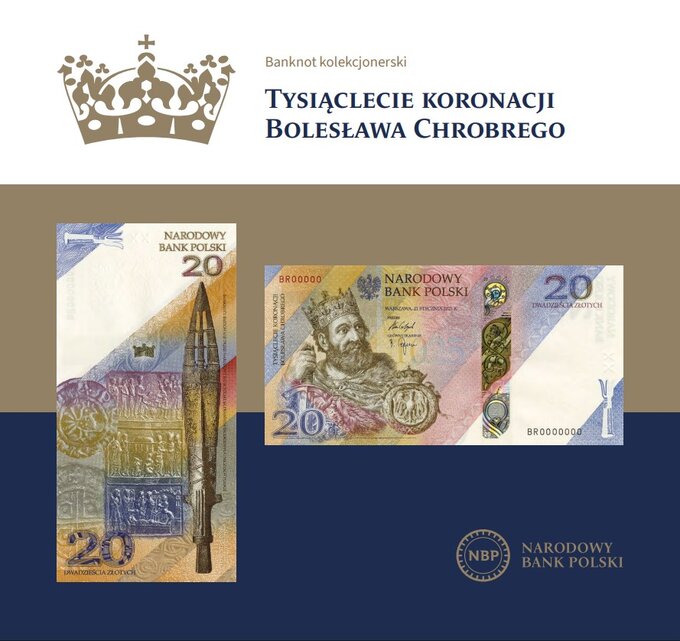 Banknot "Tysiąclecie koronacji Bolesława Chrobrego" został ogłoszony najlepszym w&nbsp;swojej kategorii w&nbsp;2025 roku