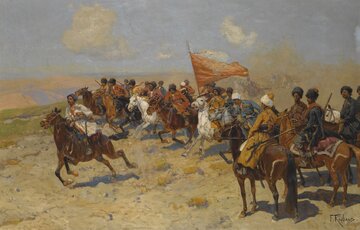 Franz Roubaud, Szarża Czerkies&oacute;w