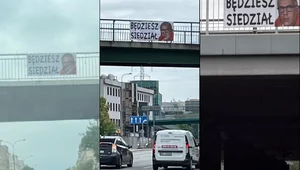 Miniatura: Banery o Giertychu w Warszawie. "Będziesz...