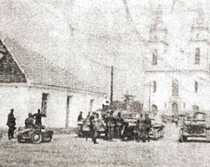 Niemcy na rynku w Jedwabnem, 1941 r.