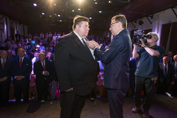 Uroczystość wręczenia odznaczeń państwowych działaczom opozycji antykomunistycznej z lat 1956–1989. 