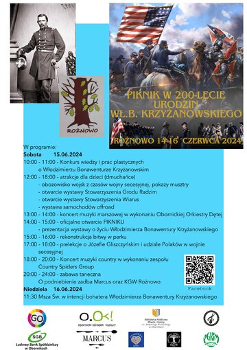 Piknik historyczny w&nbsp;Rożnowie -&nbsp;plan atrakcji