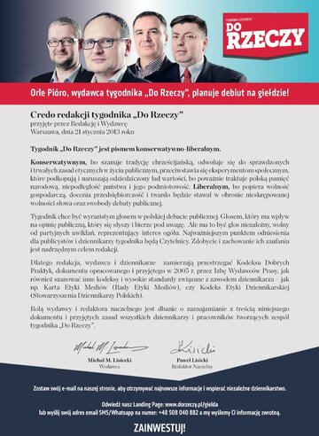 Credo redakcji Do&nbsp;Rzeczy