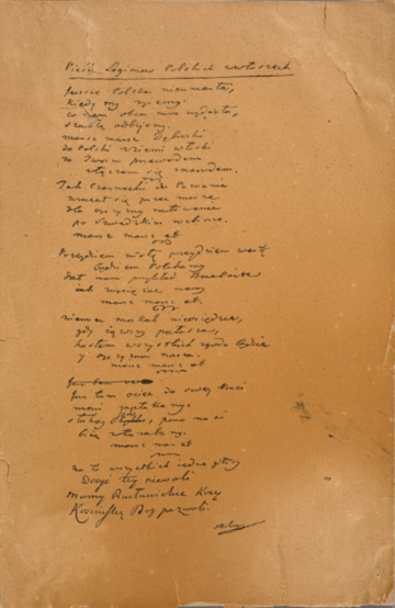 J&oacute;zef Wybicki, "Pieśni Legion&oacute;w Polskich we&nbsp;Włoszech" ("Mazurek Dąbrowskiego") -&nbsp;rękopis