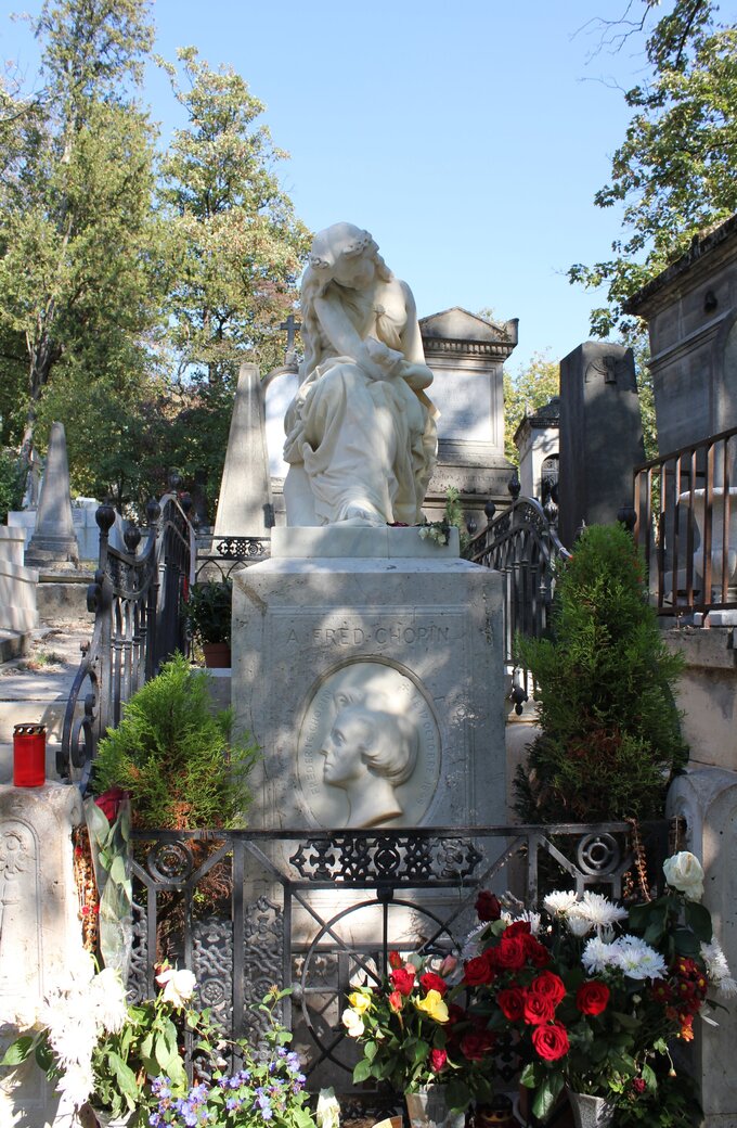 Père-Lachaise - grób Fryderyka Chopina