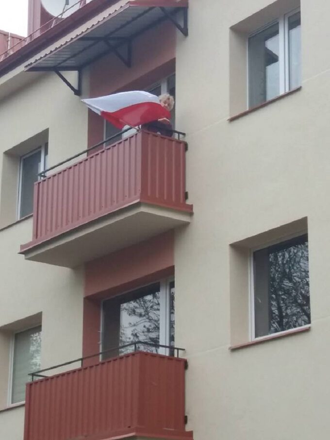 Polska flaga, Wilno