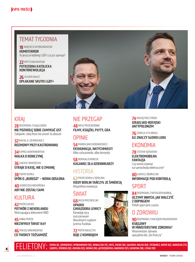 Spis treści tygodnik "Do&nbsp;Rzeczy" nr 12