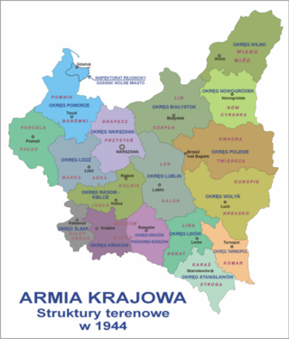 Armia Krajowa - struktura, mapa