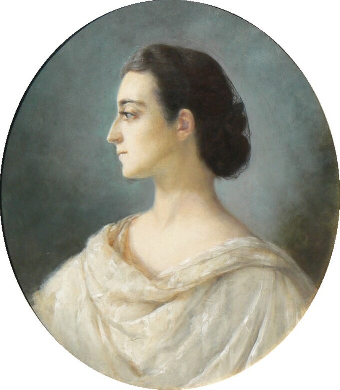 Portret Izabelli z Czartoryskich Działyńskiej. Mal. Matylda Meleniewska