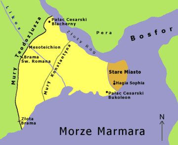 Konstantynopol -&nbsp;mapa