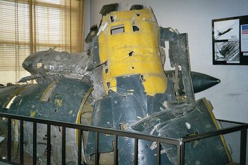 Szczątki U-2 w&nbsp;Centralnym Muzeum Sił Zbrojnych w&nbsp;Moskwie.