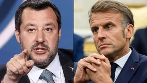 Miniatura: Salvini do Macrona: Załóż hełm, weź...