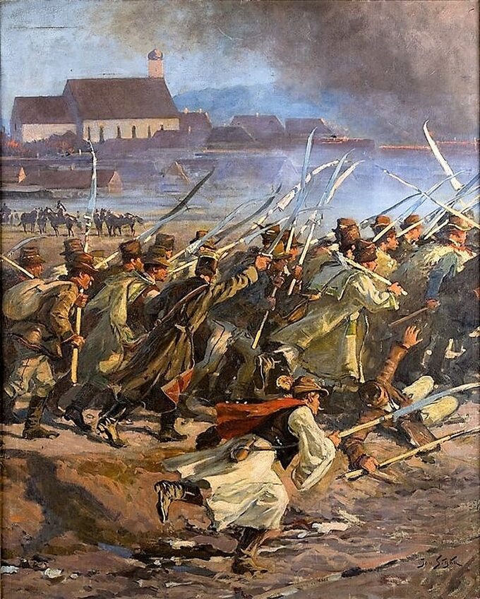 Zdobycie Sybina w 1849 – fragment Panoramy siedmiogrodzkiej. Powstanie węgierskie 1848-1849
